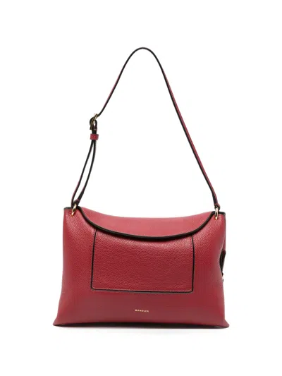Wandler Mini Leather Shoulder Bag With Magnetic Closure In Brown