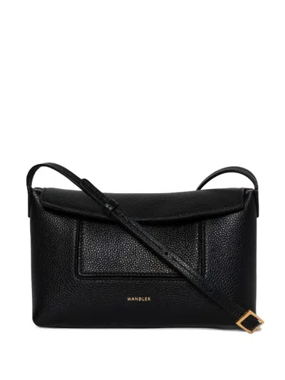 Wandler Mini Penelope Flap Cross Body Bag In Black
