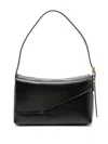 Wandler Oscar Foldover Top Shoulder Bag In Black
