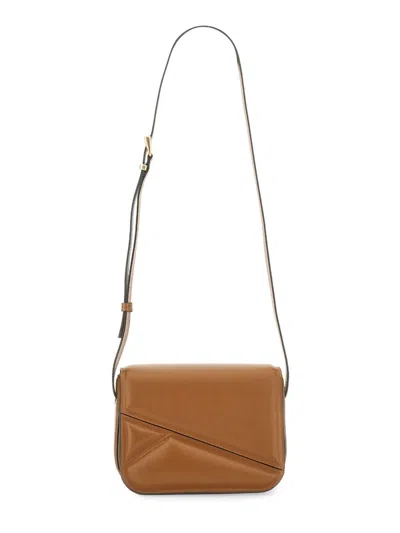 Wandler Oscar Trunk Medium Crossbody Bag In Fiber In Brown
