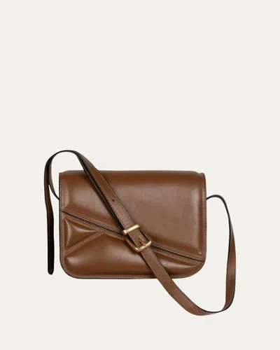 Wandler Oscar Trunk Padded Leather Crossbody Bag In Saddle