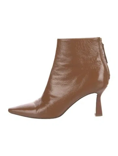 Pre-owned Wandler Patent Leather Boots In Brown