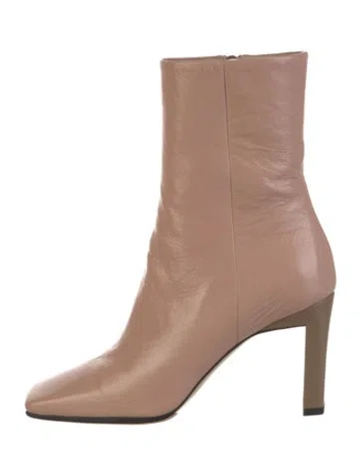 Pre-owned Wandler Patent Leather Boots In Neutral