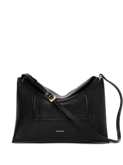 Wandler Penelope Flap-pocket Leather Shoulder Bag In Black