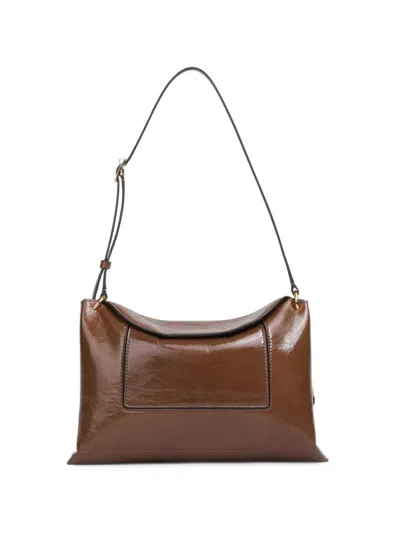 Wandler Penelope Leather Shoulder Bag In Brown