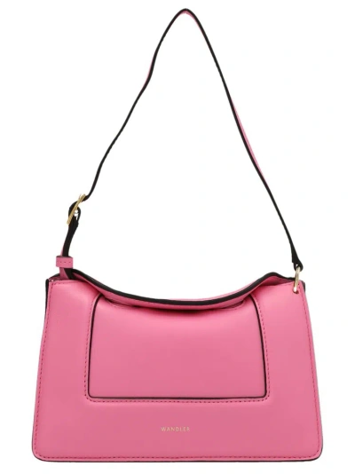 Wandler Penelope Logo Detailed Micro Shoulder Bag In Pink