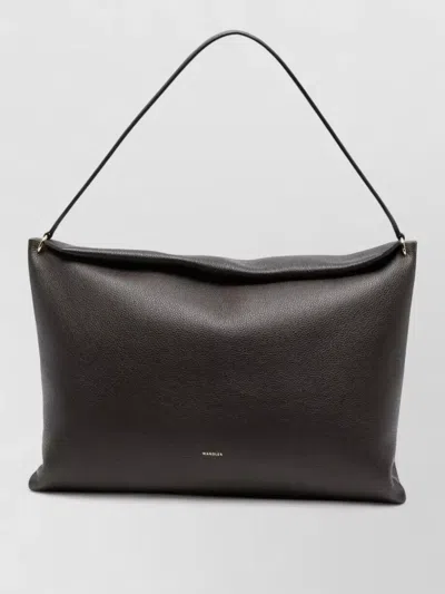 Wandler Penelope Rectangular Leather Shoulder Top Handle Bag In Brown