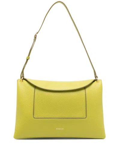 Wandler Logo Printed Shoulder Bag In Green