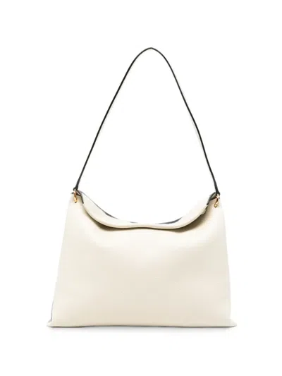 Wandler Mini Leather Top Handle Bag With Detachable Crossbody Strap In Neutral