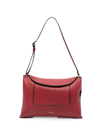 Wandler Mini Leather Shoulder Bag With Magnetic Closure In Brown