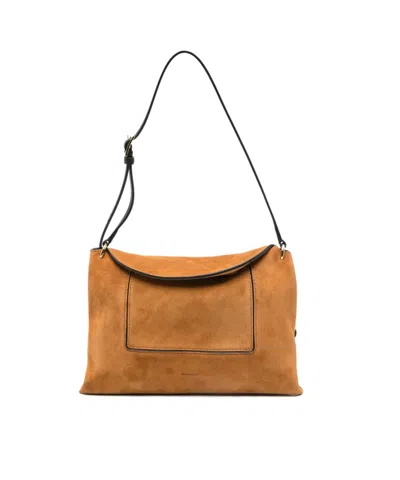 Wandler Penelope Slouch Bag Cognac Suede