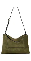 Wandler Penelope Slouch Bag Olive Suede In Brown