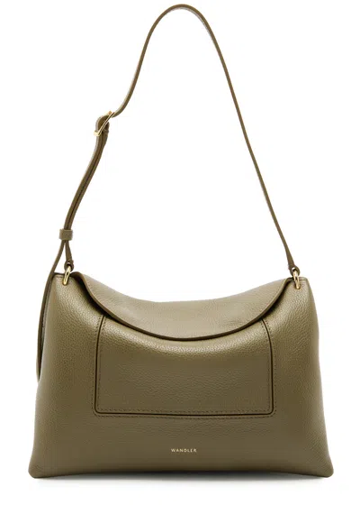 Wandler Penelope Slouch Leather Cross-body Bag In Olive