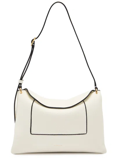 Wandler Penelope Slouch Leather Cross-body Bag In White