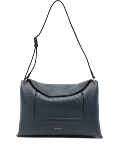 Wandler Penelope Slouch Leather Shoulder Bag In Blue