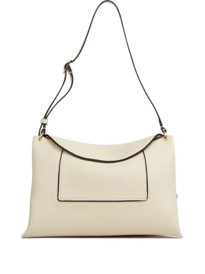 Wandler Penelope Slouch Leather Shoulder Bag In Neutral