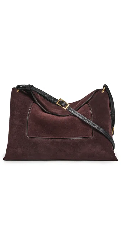 Wandler Penelope Slouch Shoulder Bag Acai Suede