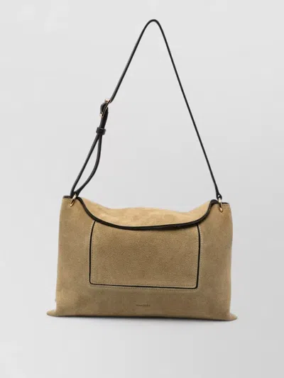 Wandler Penelope Slouch Shoulder Strap Clutch Bag In Neutral
