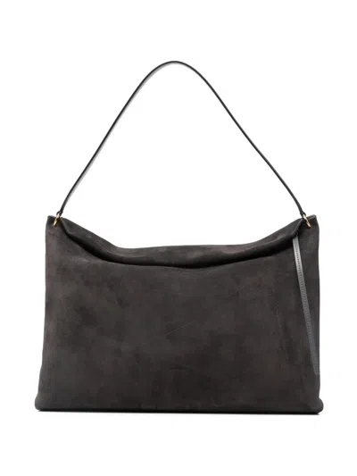 Wandler Penelope Suede Shoulder Bag In Neutral