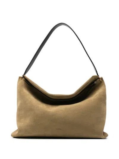Wandler Penelope Suede Shoulder Bag In Brown