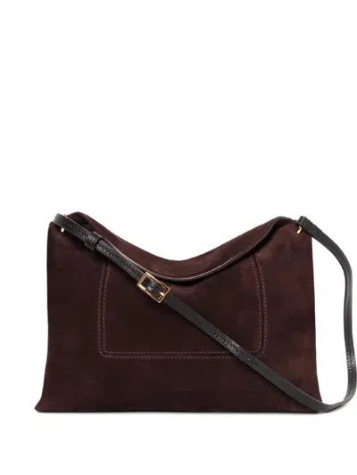 Wandler Penelope Suede Shoulder Bag In Red