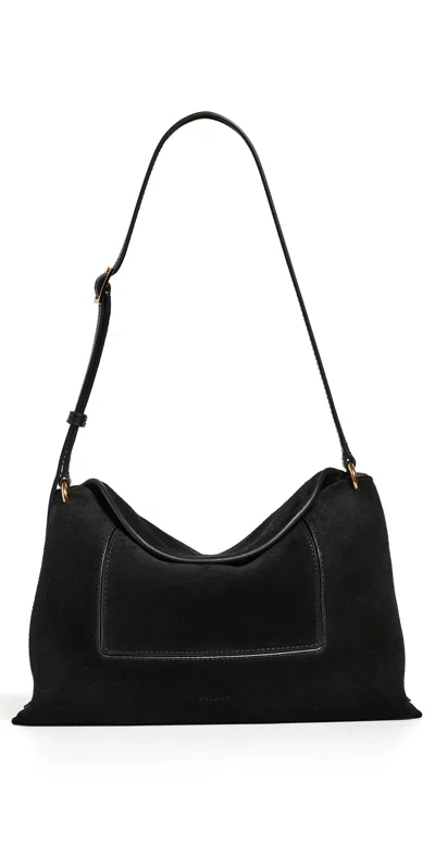 Wandler Penelope Suede Slouch Bag Black Suede/black