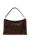 Wandler Penelope Suede Shoulder Bag In Brown