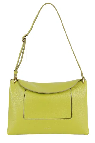 WANDLER WANDLER PENELOPE TEXTURED GREEN LEATHER SLOUCH BAG