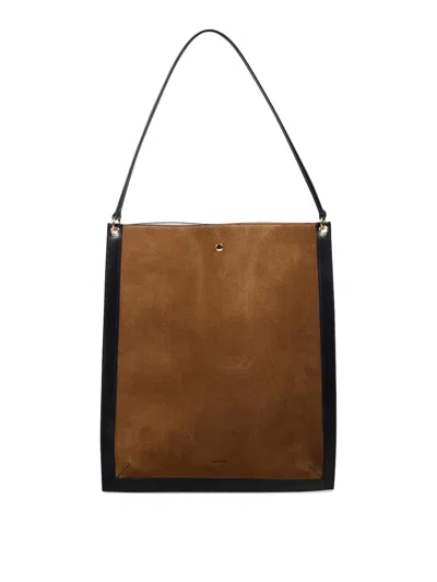 Wandler Penny Tote Bag In Tobacco Suede In Brown