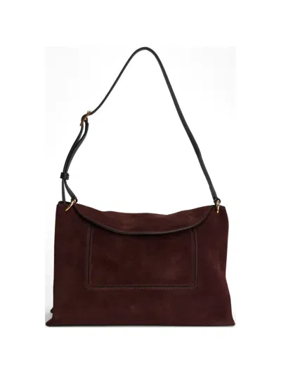 Wandler Pocket Suede Tote Bag In Red