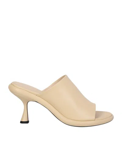 Wandler 80mm Leather Slip-on Sandals In Beige