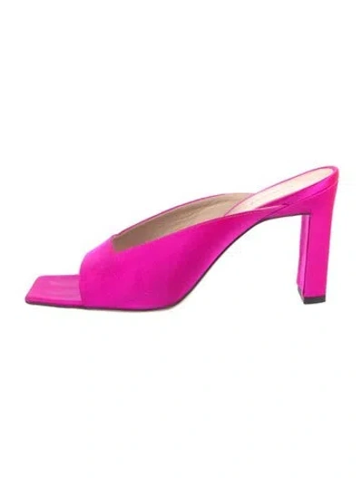 Pre-owned Wandler Satin Slingback Sandals In Purple