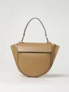Wandler Structured Vitello Leather Shoulder Bag With Winged Sides In Beige