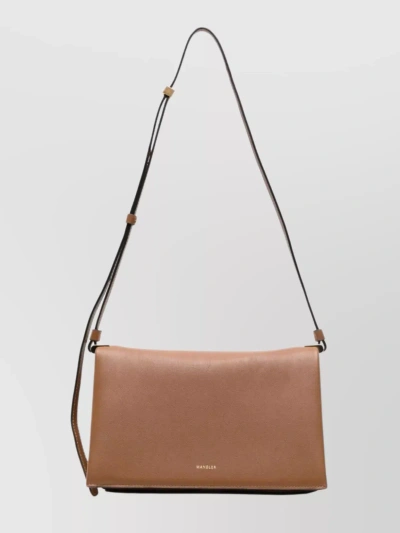 Wandler Uma Foldover-top Crossbody Bag In Brown