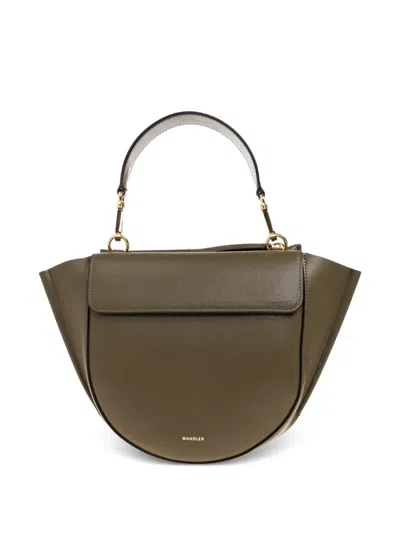 Wandler Small Hortensia Flap Top-handle Tote Bag In Brown