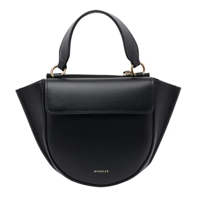 Wandler Hortensia Piccola Leather Tote Bag In Black