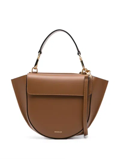 Wandler Small Hortensia Leather Bag In Brown