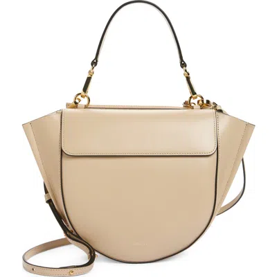 Wandler Small Hortensia Leather Top Handle Bag In Neutral