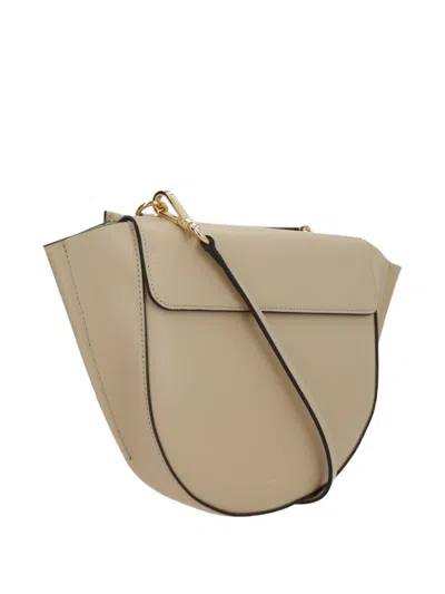 Wandler Small Hortensia Leather Tote Bag In Nude