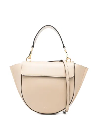 Wandler Small Hostensia Top-handle Shoulder Bag In Neutral