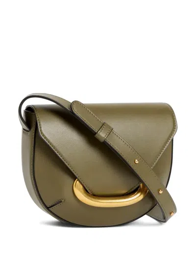 Wandler Small Veneto Leather Crossbody Bag In Green