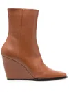 Wandler Square-toe 90mm Ankle Boots In Brown