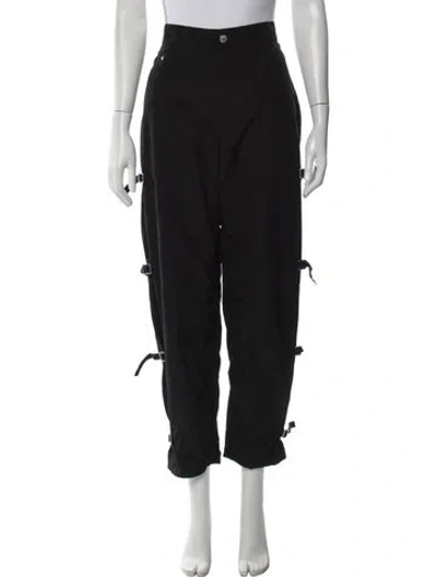 Pre-owned Wandler Straight Leg Pants In Black