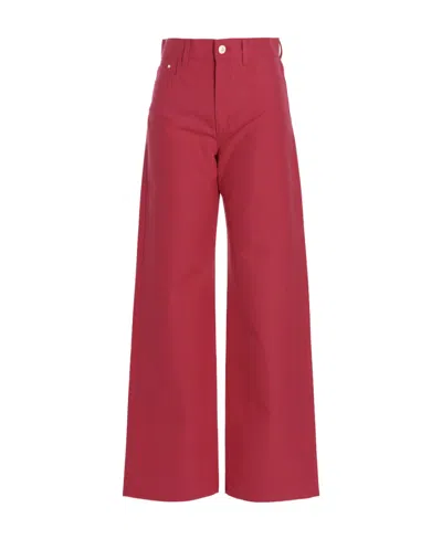 Wandler Straight Trousers In Red