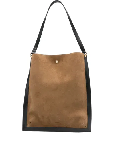 Wandler Suede-leather Tote Bag In Brown