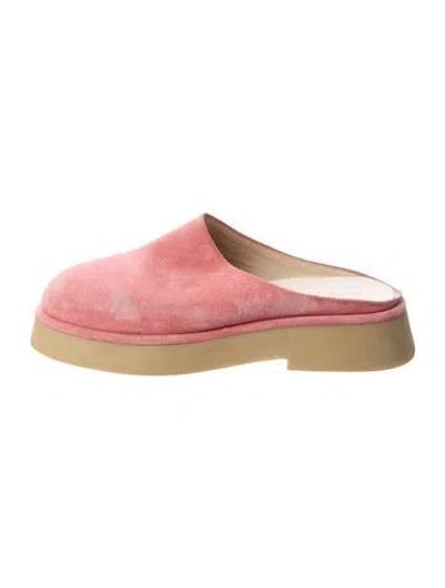 Pre-owned Wandler Suede Slides In Pink