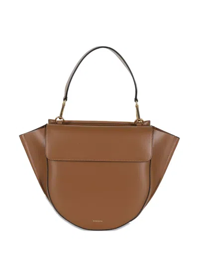 Wandler Top-handle Crescent Tote Bag In Brown