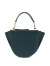 Wandler Top-handle Half-moon Cross Body Bag In Green