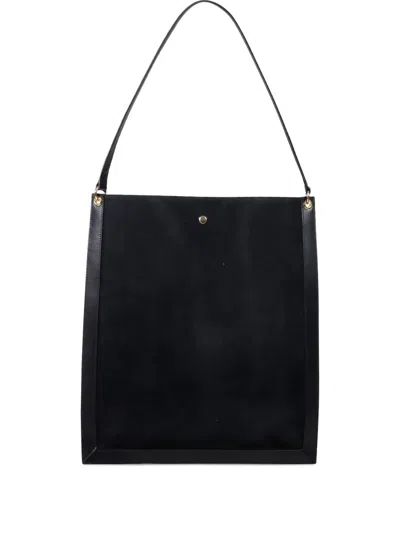 Wandler Top-handle Suede Tote Bag In Black