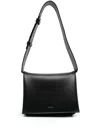 Wandler Uma Box Leather Shoulder Bag In Schwarz